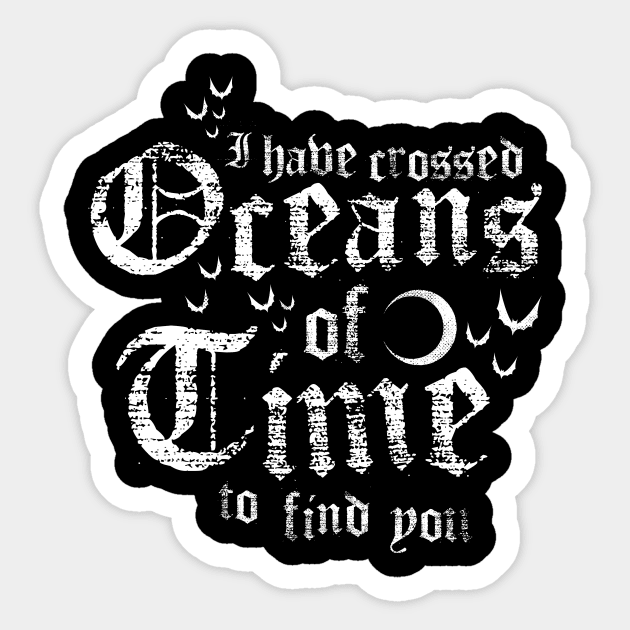 Oceans of Time - Vampire - Vintage Distressed Gothic Horror Sticker by Nemons